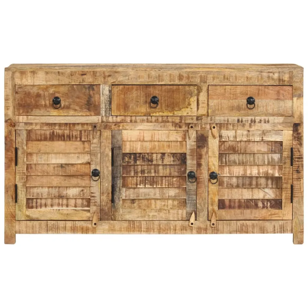 Buffet bahut commode armoire meuble de rangement organisateur cuisine salle de séjour salon 110 x 30 x 65 cm bois massif d...