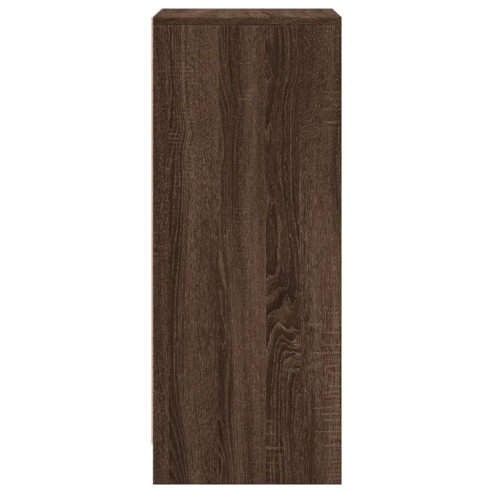 Buffet bahut commode armoire meuble de rangement organisateur cuisine salle de séjour salon avec LED 42,5 x 34 x 85 cm boi...