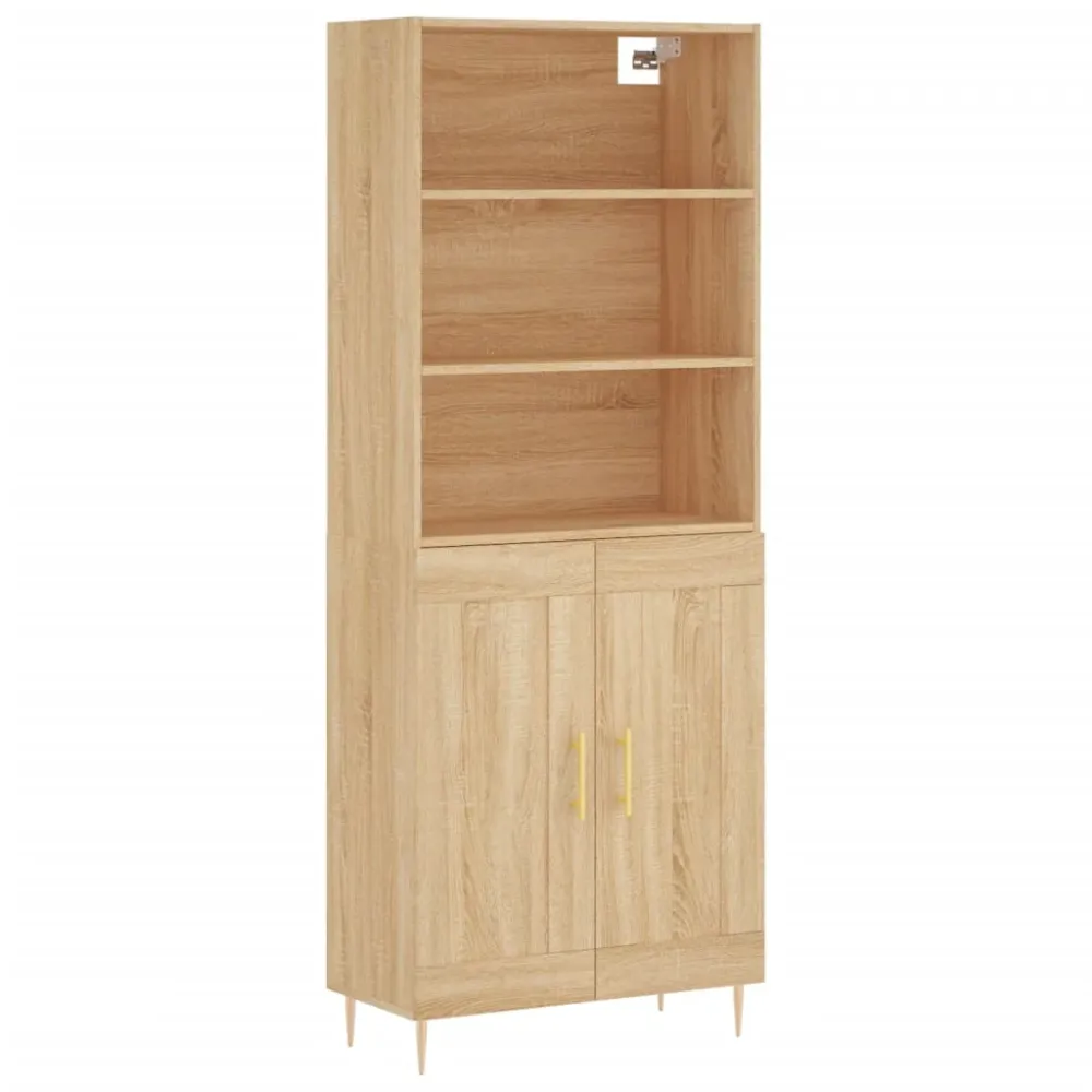 Buffet bahut commode armoire meuble de rangement organisateur cuisine salle de séjour salon haut sonoma 69,5 x 34 x 180 cm...