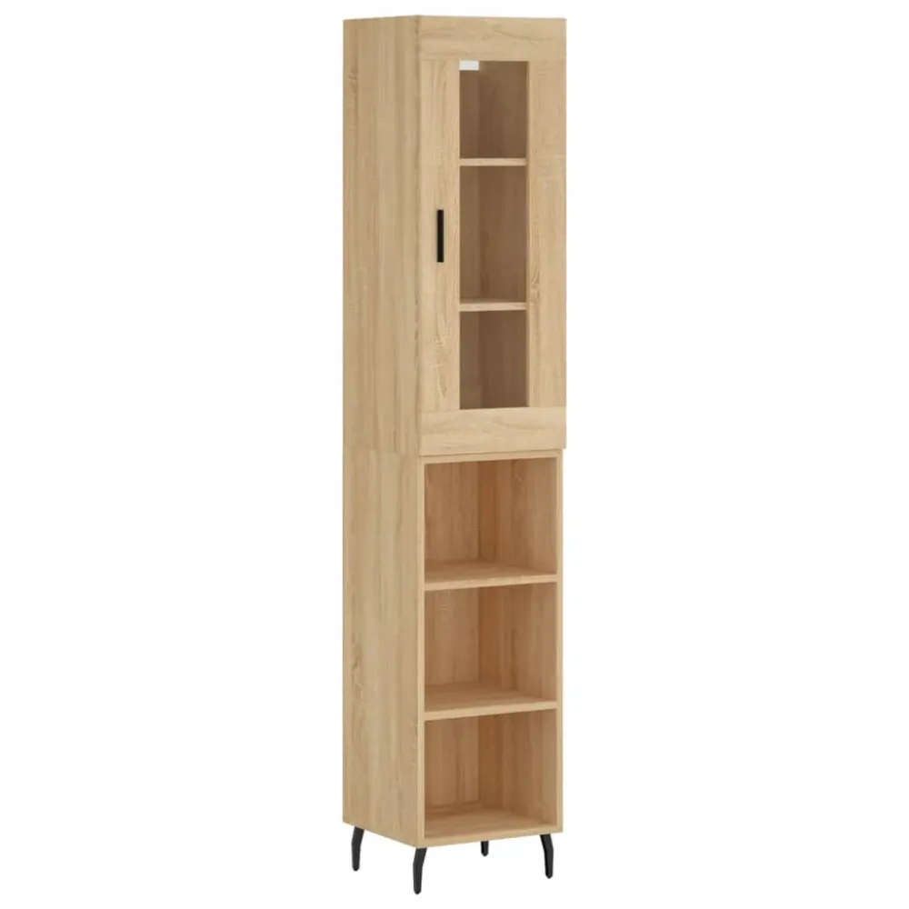 Buffet bahut commode armoire meuble de rangement organisateur cuisine salle de séjour salon haut sonoma 34,5 x 34 x 180 cm...