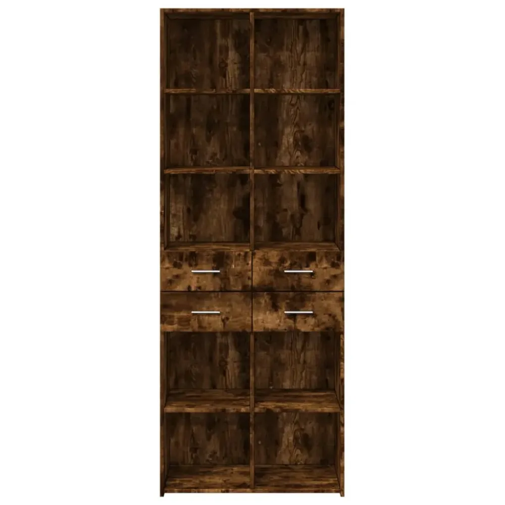 Buffet bahut commode armoire meuble de rangement organisateur cuisine salle de séjour salon haut 70 x 42,5 x 185 cm bois d...