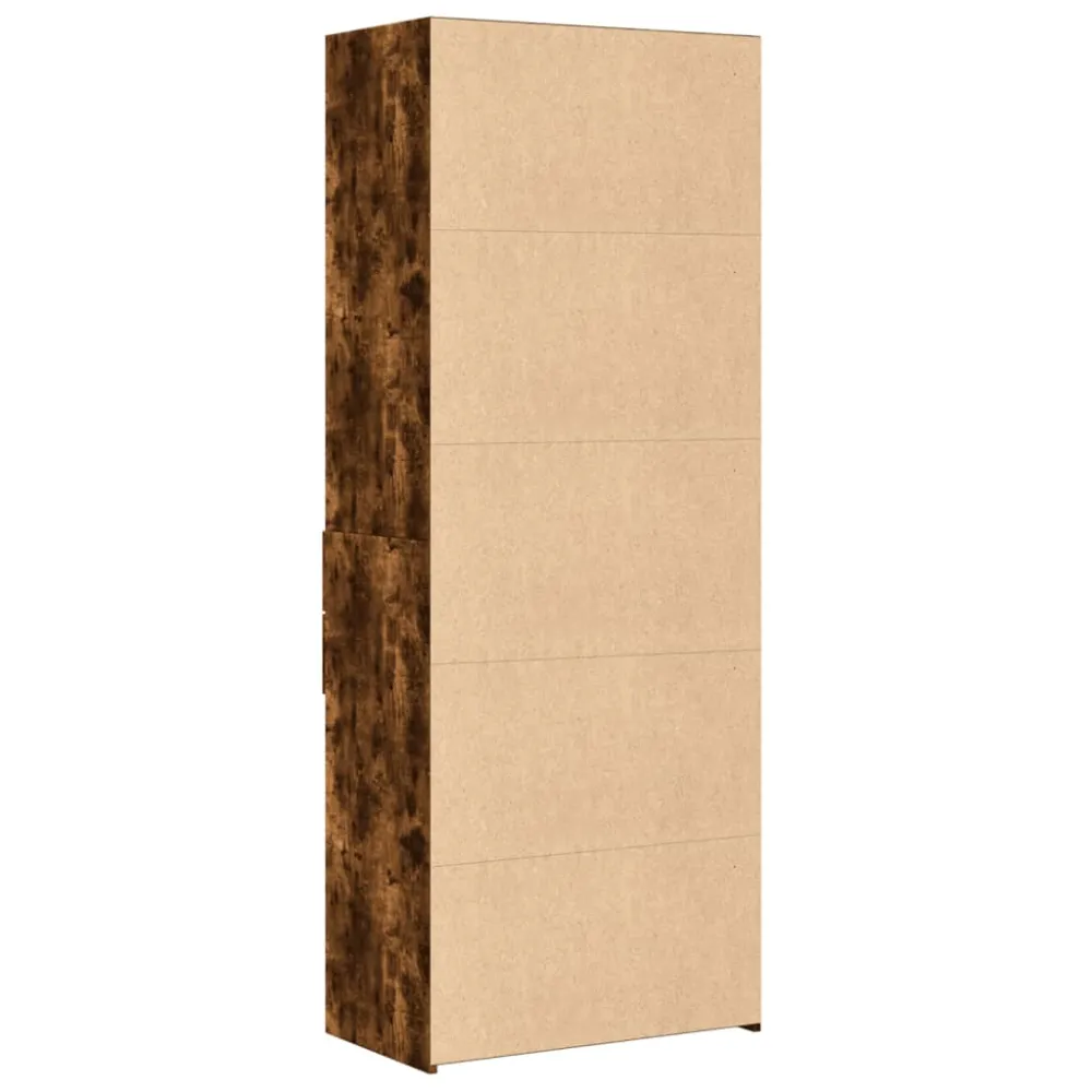 Buffet bahut commode armoire meuble de rangement organisateur cuisine salle de séjour salon haut 70 x 42,5 x 185 cm bois d...