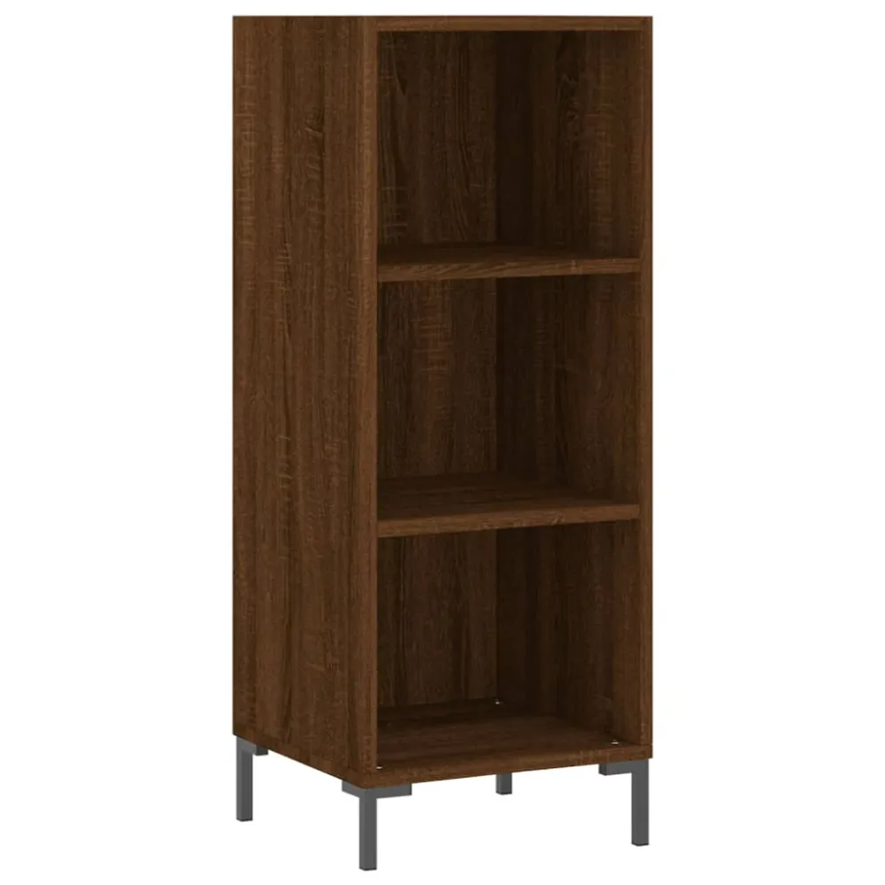 Buffet bahut commode armoire meuble de rangement organisateur cuisine salle de séjour salon 34,5 x 32,5 x 90 cm bois d'ing...