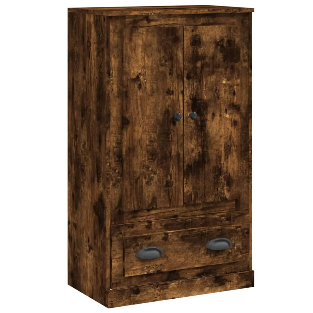 Buffet bahut commode armoire meuble de rangement organisateur cuisine salle de séjour salon haut 60 x 35,5 x 103,5 cm bois...