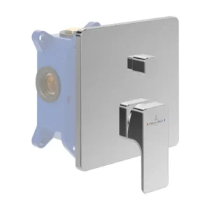 Façade mécanique avec inverseur VILLEROY ET BOCH Subway 3.0 Acier chromé + corps encastré
