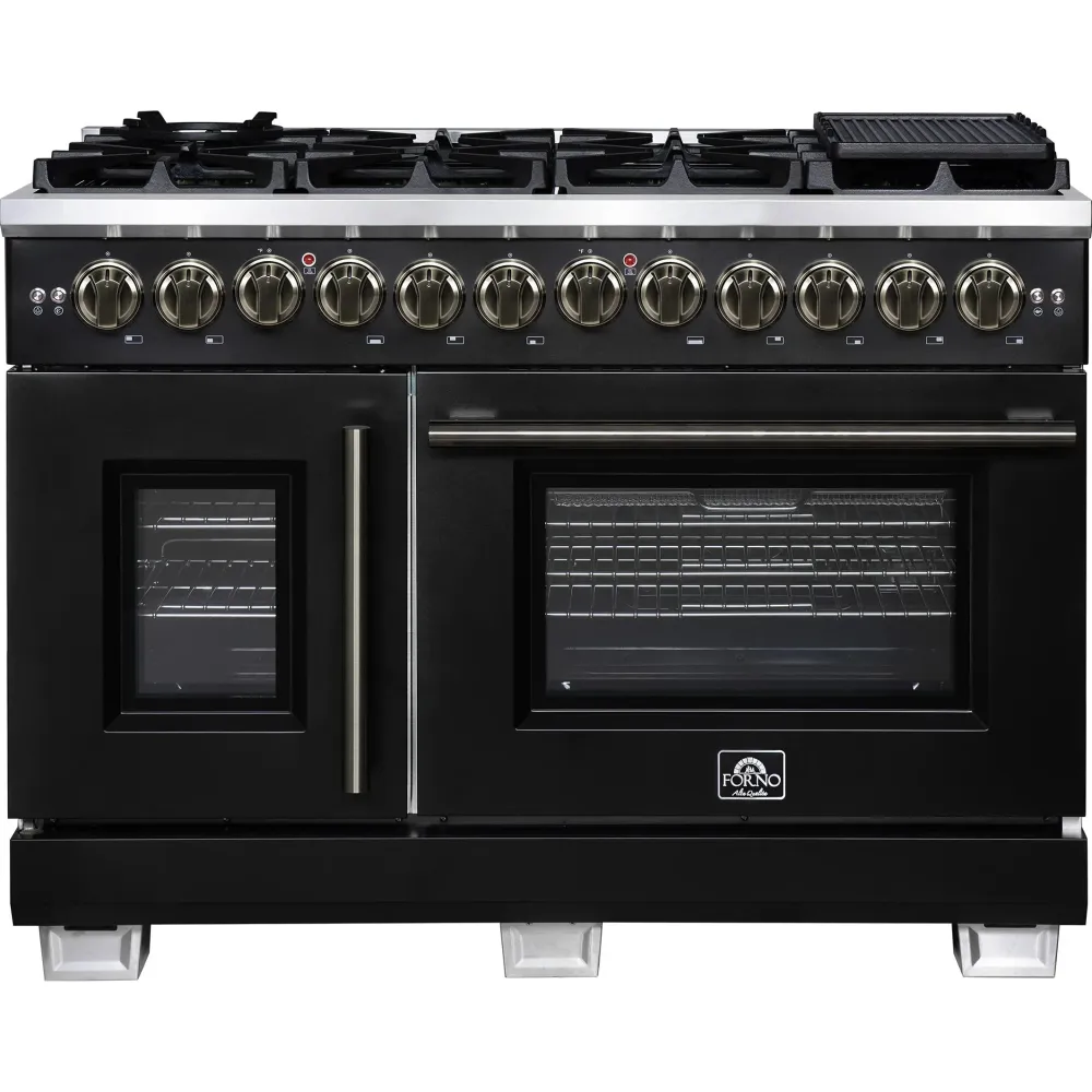Forno Capriasca Cuisinière autoportante bi-énergie de 30 pouces FFSGS6387-48BLK