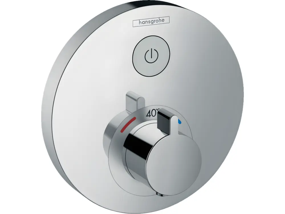 HANSGROHE Facade pour mitigeur thermostatique encastré ShowerSelect S avec robinet d'arrêt chromé