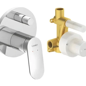 Pack mitigeur douche encastré DURAVIT Wave avec inverseur et corps encastré