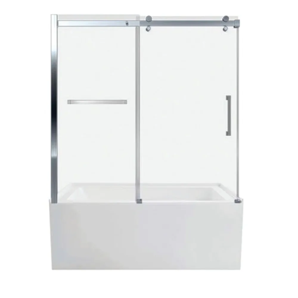 Porte de baignoire coulissante L60 x H55 po Tube plat