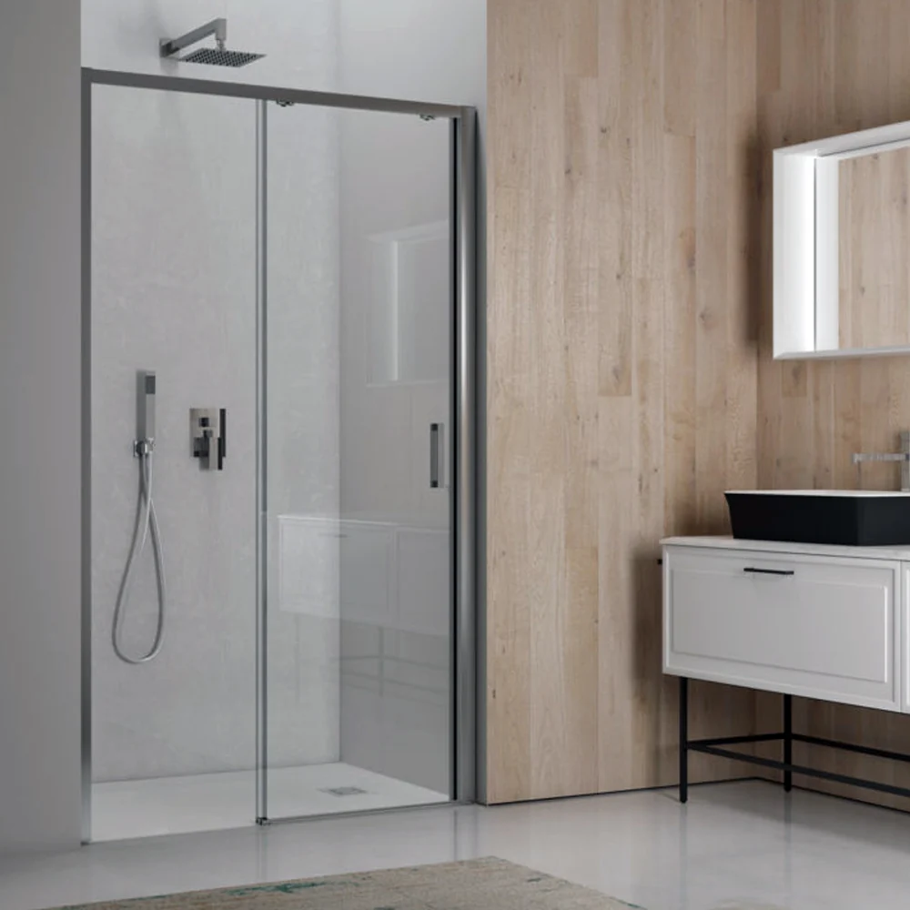 Porte de douche coulissante GAUCHE cm 104 modèle Afrodite en verre trempé mm 6