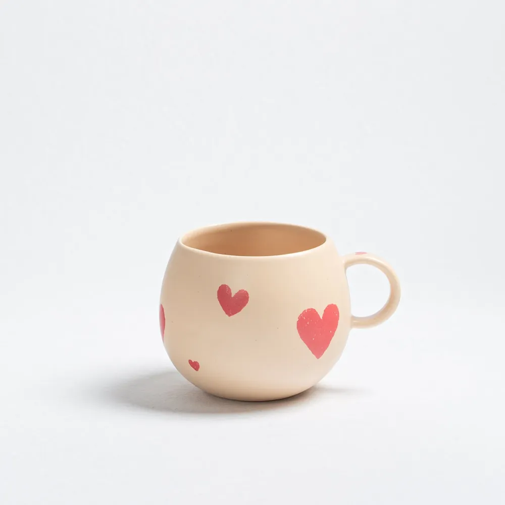 Cozy Hearts Stoneware Ball Mug 500ml Limited Edition