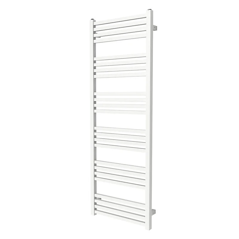 Porte-savon Sèche-serviettes eau chaude en acier GoodHome Duala blanc 24 barres - 518 W
