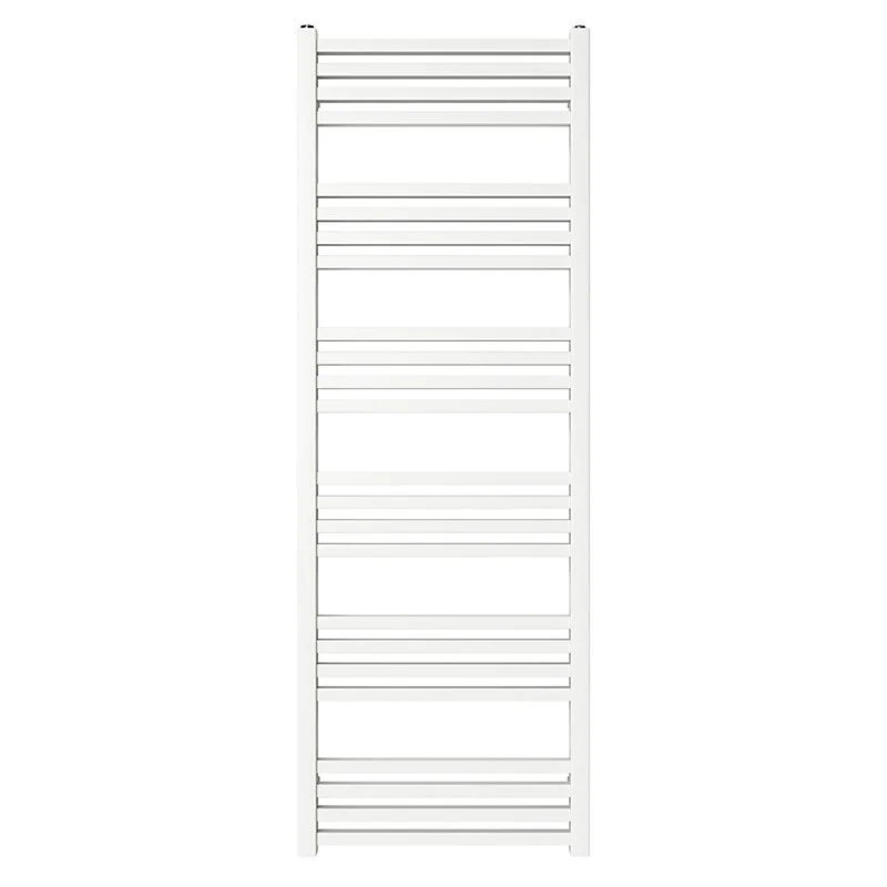 Porte-savon Sèche-serviettes eau chaude en acier GoodHome Duala blanc 24 barres - 518 W