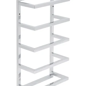 Porte-serviettes mural acier argenté 5 barres 31 x 57 cm CINTRA