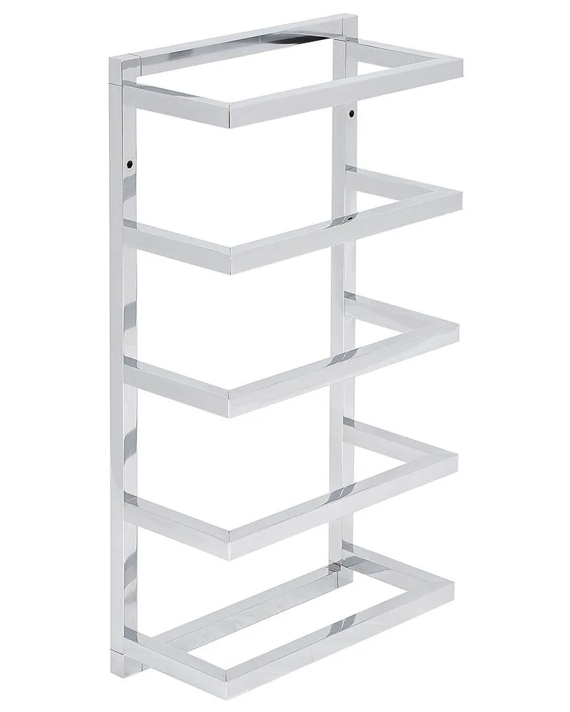 Porte-serviettes mural acier argenté 5 barres 31 x 57 cm CINTRA