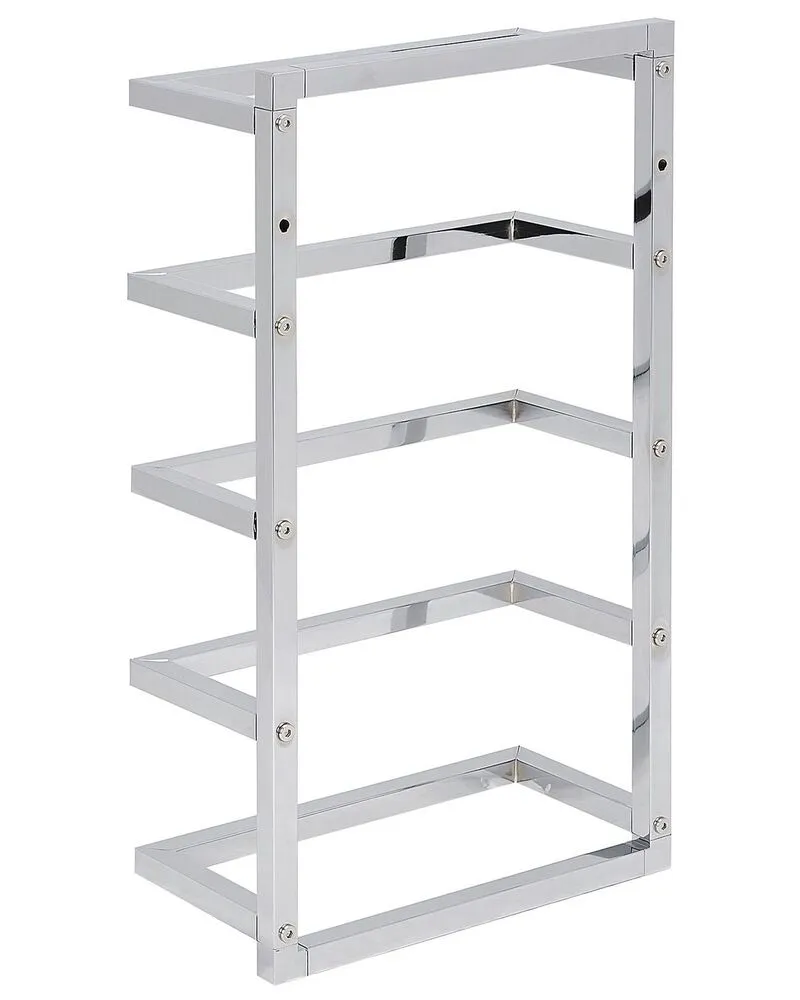 Porte-serviettes mural acier argenté 5 barres 31 x 57 cm CINTRA