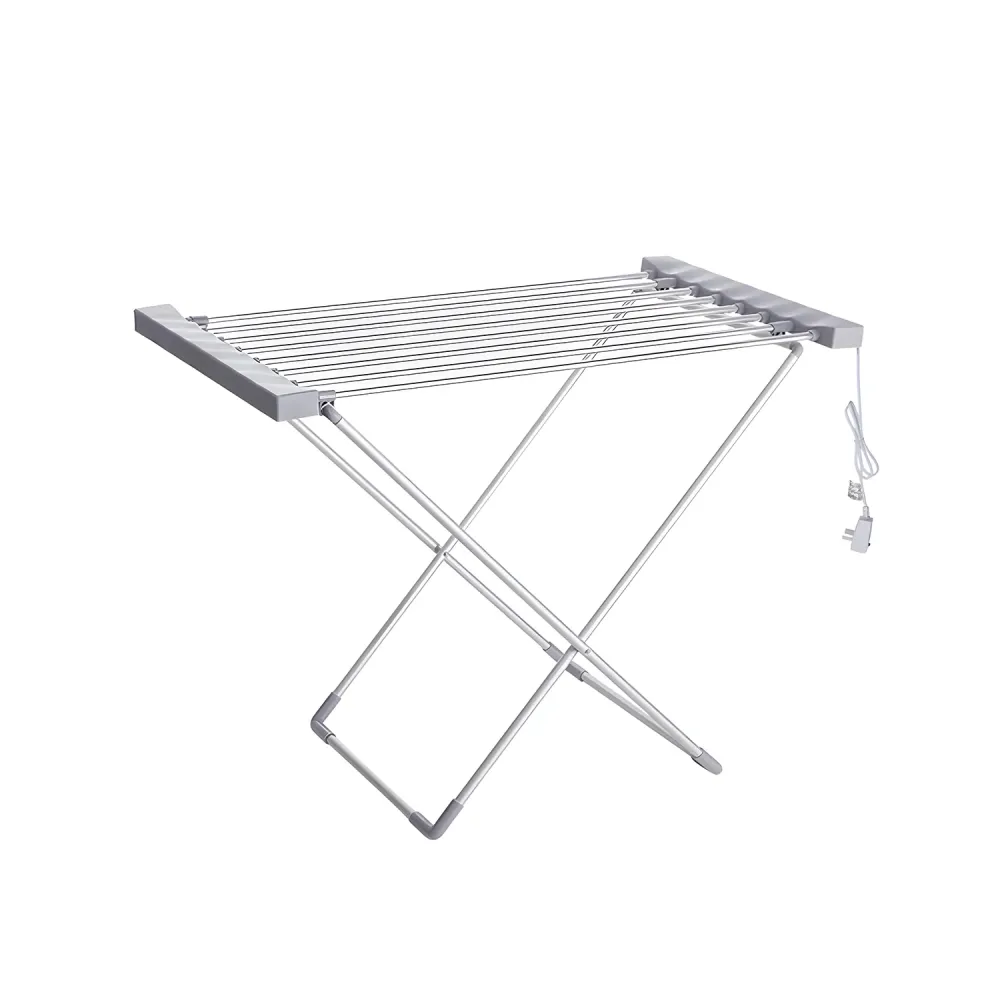 Stendibiancheria Riscaldato Alluminio – 8 Barre e Design Pieghevole Résistant à la rouille