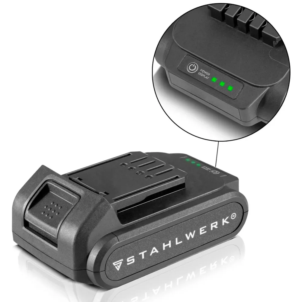 Batterie Stahlwerk 18 V-ion avec 2 Ah pour les tournevis sans fil | Tournevis à forage de batterie | Drillage de la batter...