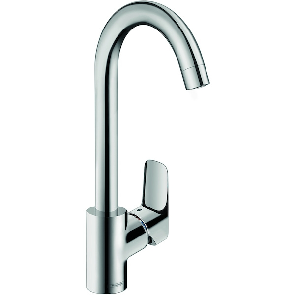 Mitigeur d'évier LOGIS 260 - Finition : chromé - Hauteur du bec : 332 mm - Longueur du bec : 145 mm - HANSGROHE pour...