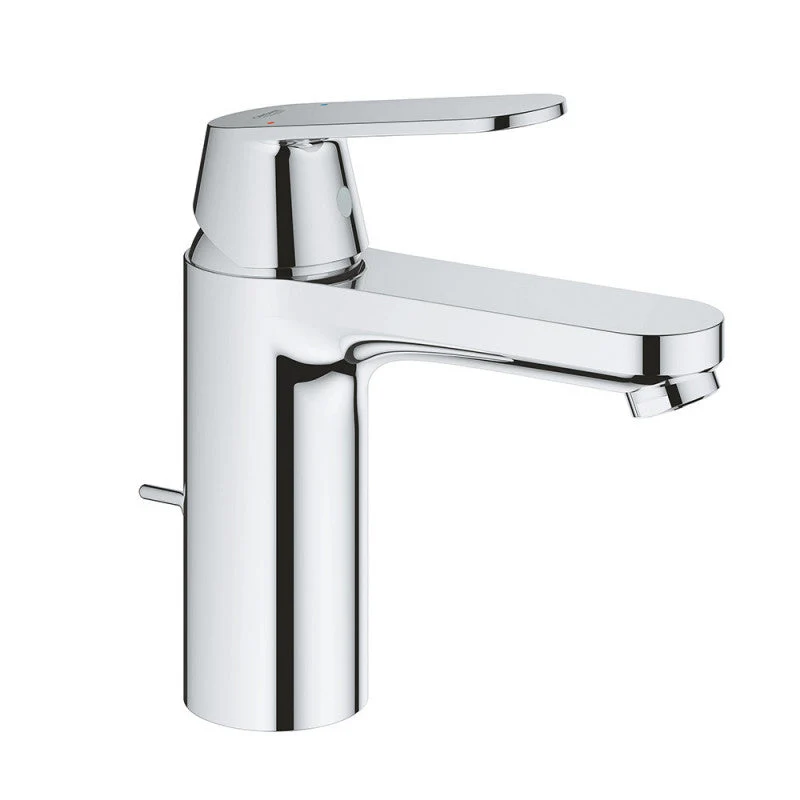 Mitigeur lavabo EUROSMART GROHE 23325000 - taille M - bec droit - avec vidage - acier chromé