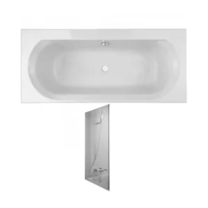 Pack baignoire droite 180 X 80 JACOB DELAFON Elise + pare bain struktura pour Modèles Anciens