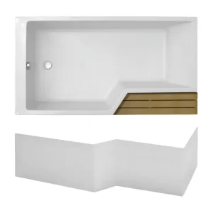 Pièce Détachée d'Origine Pack baignoire bain douche antidérapante 180 x 90 JACOB DELAFON Neo blanc mat version gauche + ta...