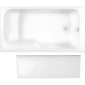 Résistant à la Corrosion Pack baignoire bain douche 160 x 85 JACOB DELAFON Malice version droite + tablier en niche