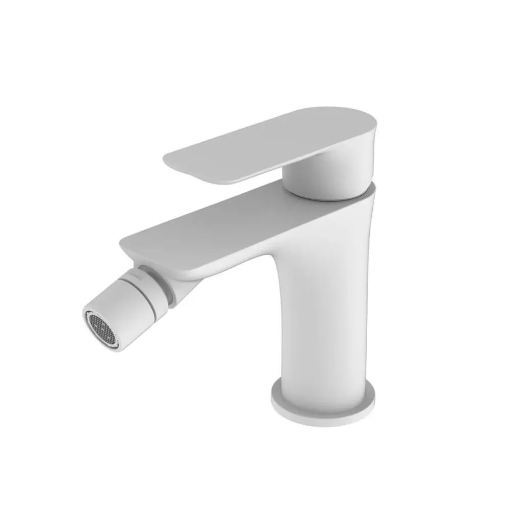 Robinet bidet blanc brillant Flat