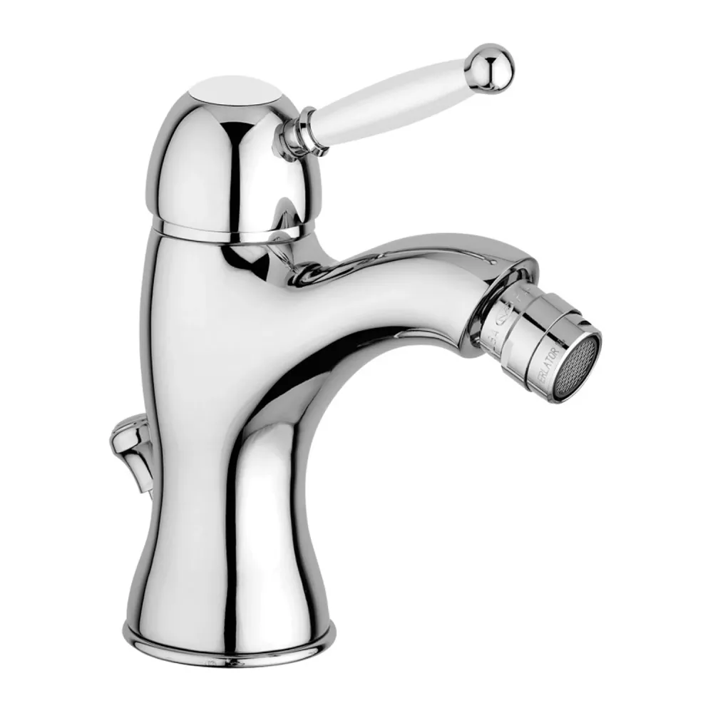 Mitigeur bidet avec vidage série Giorgia modèle GI135CR chromé et blanc ral Paffoni
