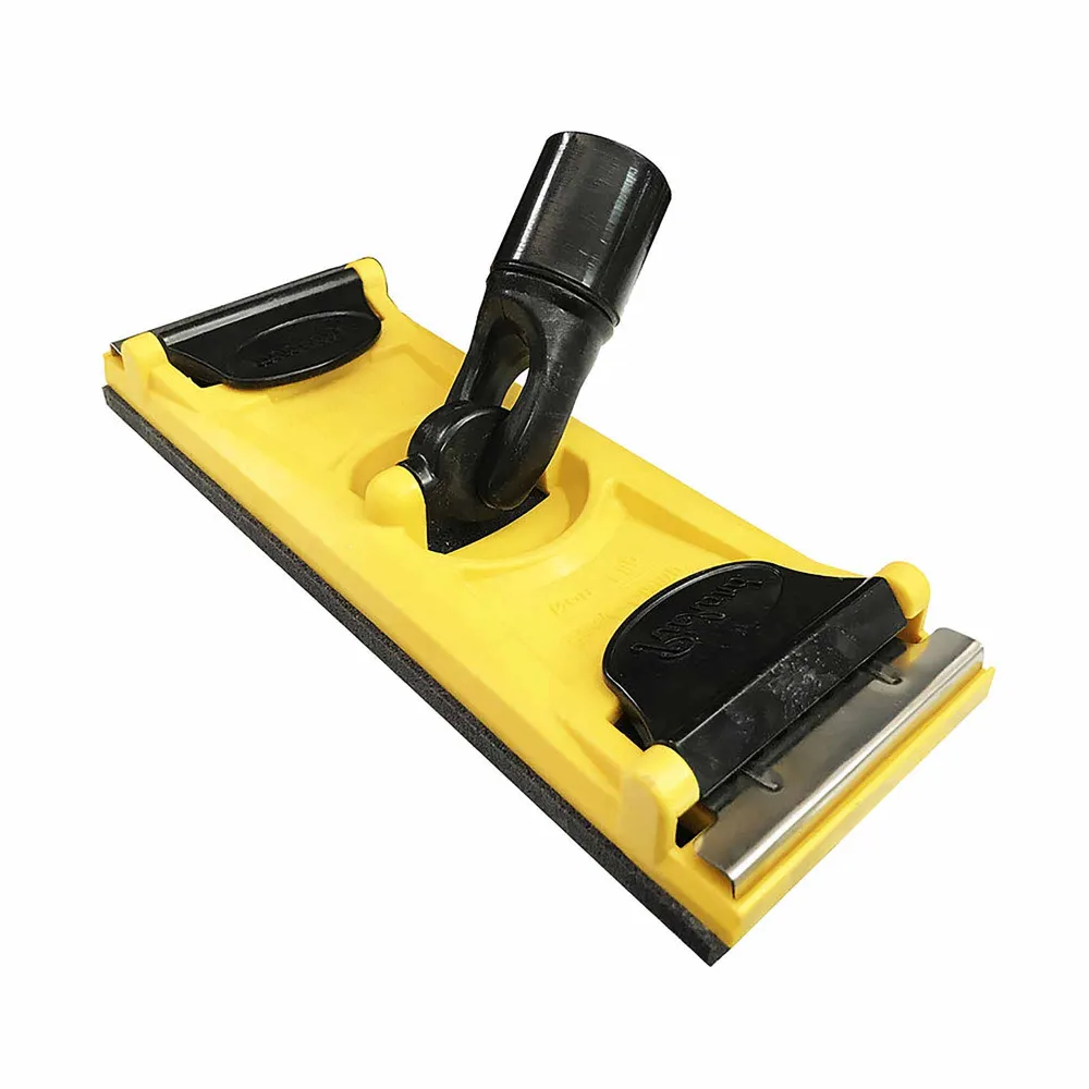 Bloc à poncer en polypropylène de 9'' x 3-1/4'' pour manche télescopique avec système «Easy Clamp» avec Garantie à Vie