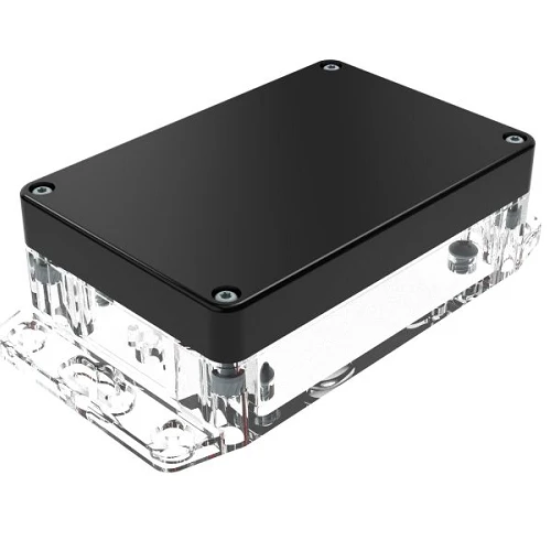 Flanged Base Lexan Plastic Black/clear RBF53P06B10C