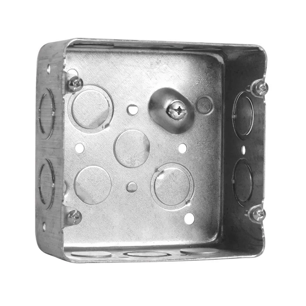 Boîte électrique carrée pour cuisinière ou sécheuse avec 14 débouchures, 2-1/8" de profondeur (42 po³) pour installation e...