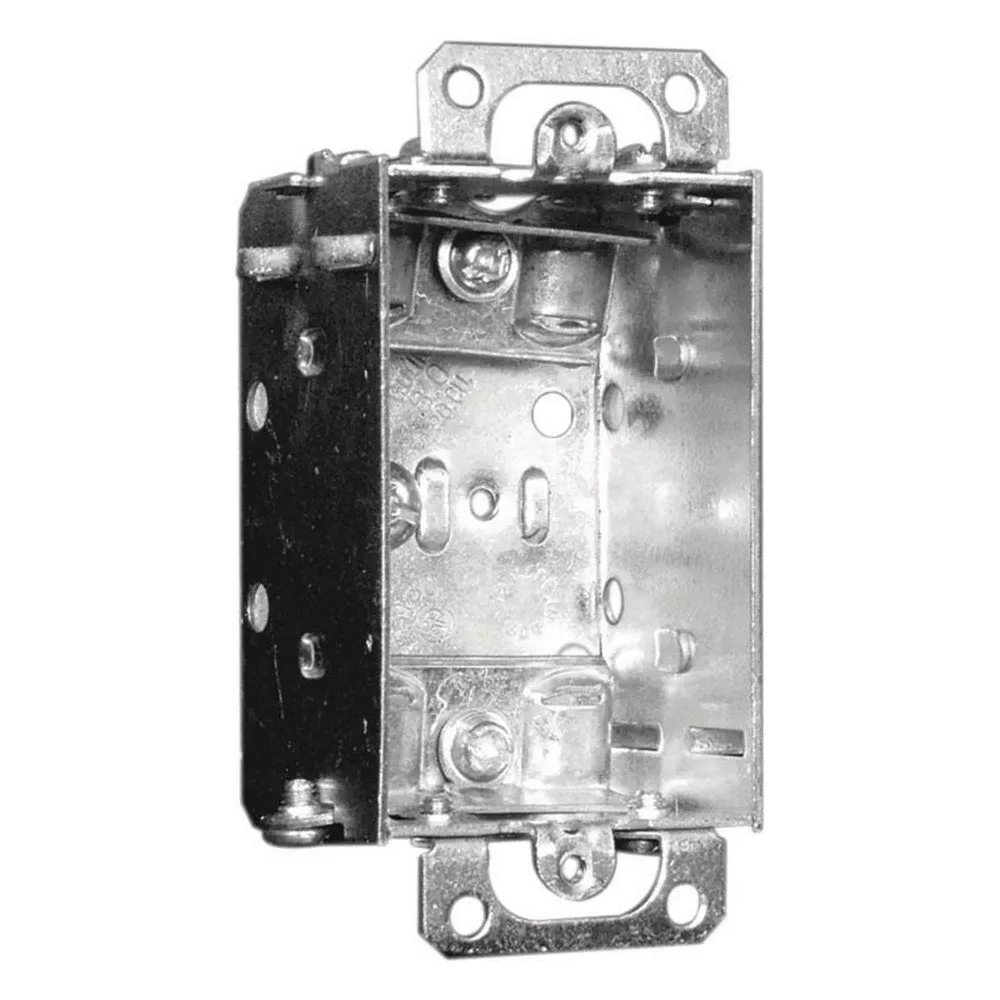 Manchon de liaison Boîte électrique rectangulaire regroupable pour (1) dispositif avec pattes d'appui, 1-1/2'' de profonde...