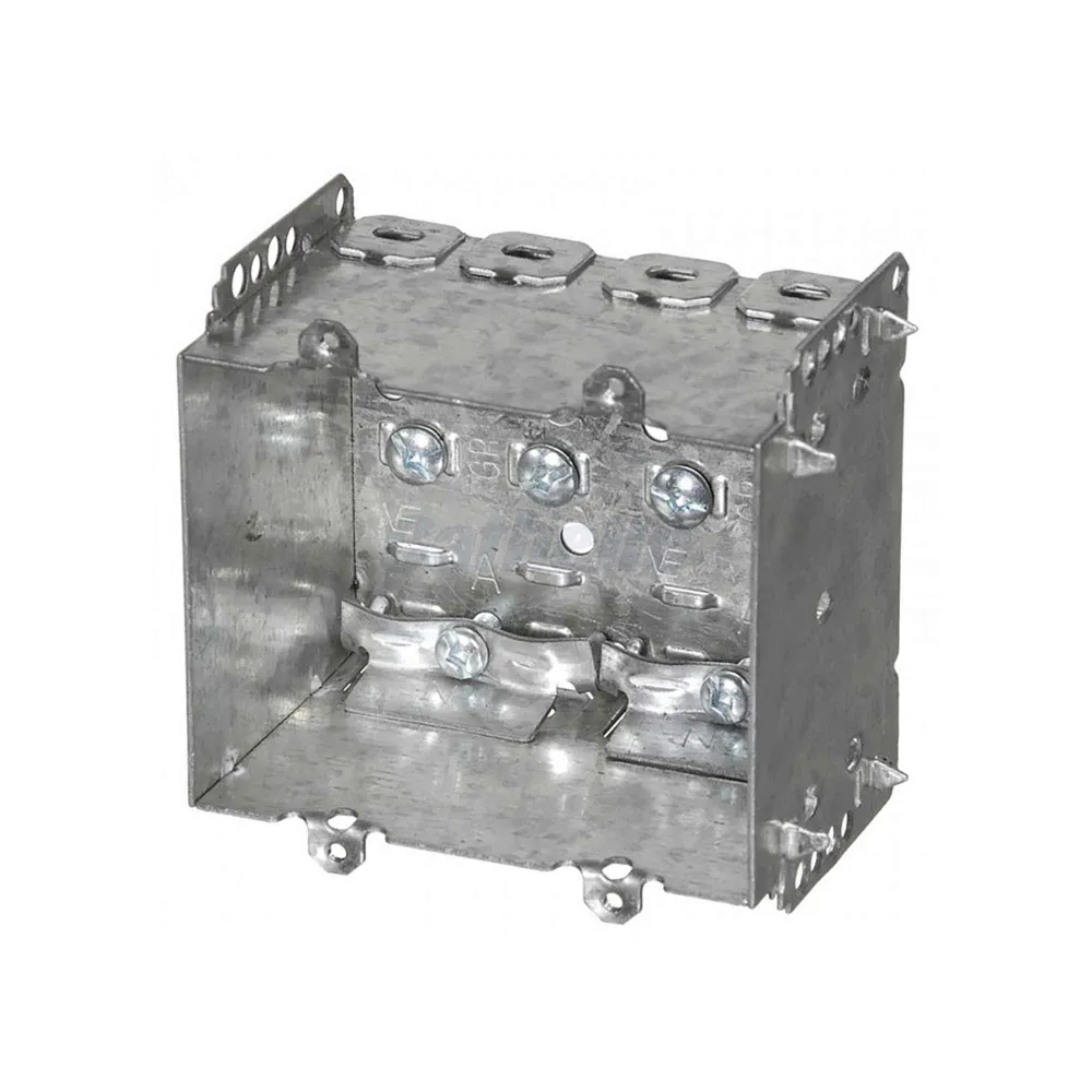 Étanche IP66 Boîte électrique rectangulaire regroupable pour (2) dispositifs avec vis de mise à terre surélevées, 2,5'' de...