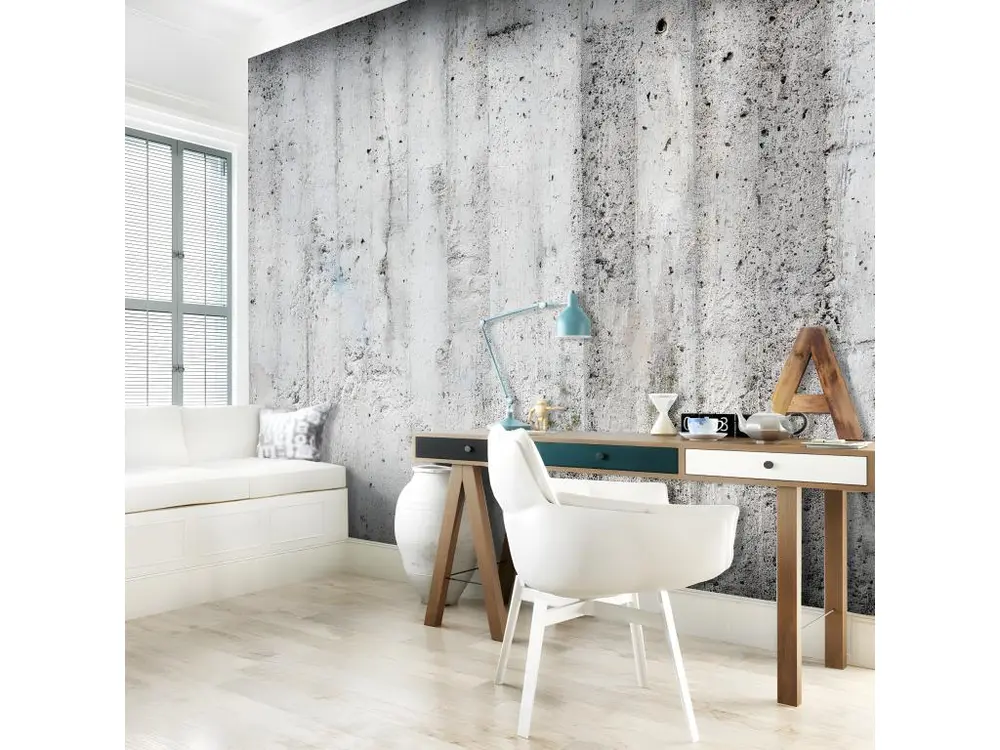 Papier peint intissé Fonds et Dessins Grey Emperor : Taille - 200 x 140 cm avec spatule intégrée