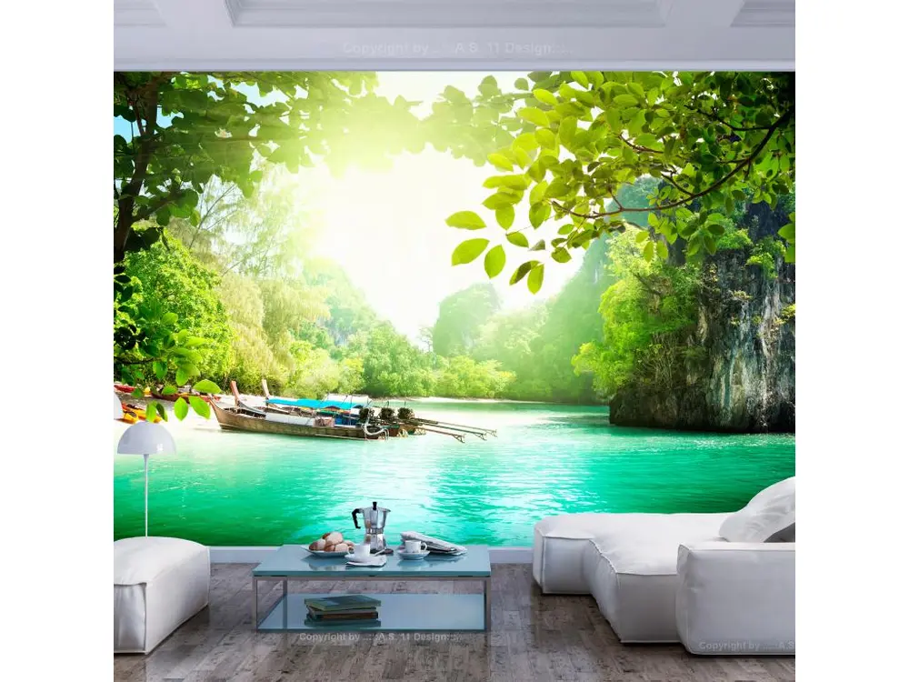 Papier peint intissé Paysages Paradis : Taille - 200 x 140 cm Largeur 53 cm
