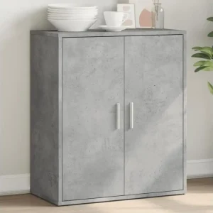 Buffet gris béton 60x31x70 cm bois d'ingénierie - Compatible Multimarque