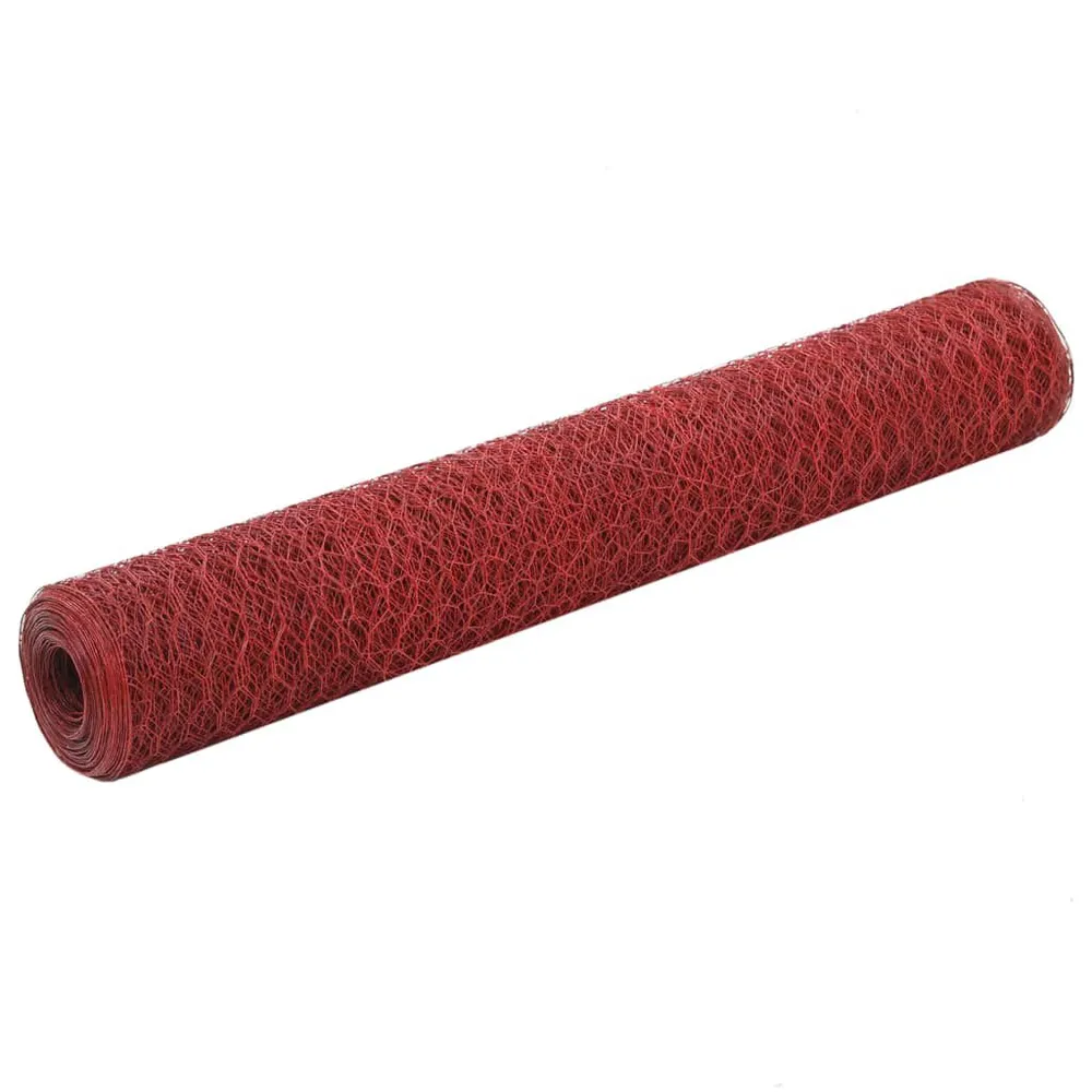 Grillage Acier avec revêtement en VINYLE 25x1 m Rouge