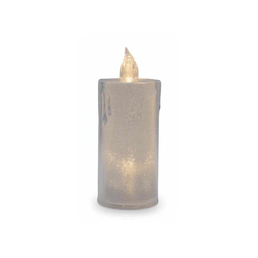 Bougie LED blanc tempéré effet flamme réaliste avec télécommande