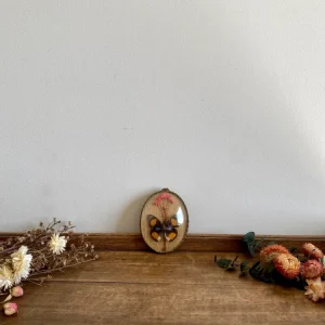 Cadre verre bombé papillon pour chambre d'enfant