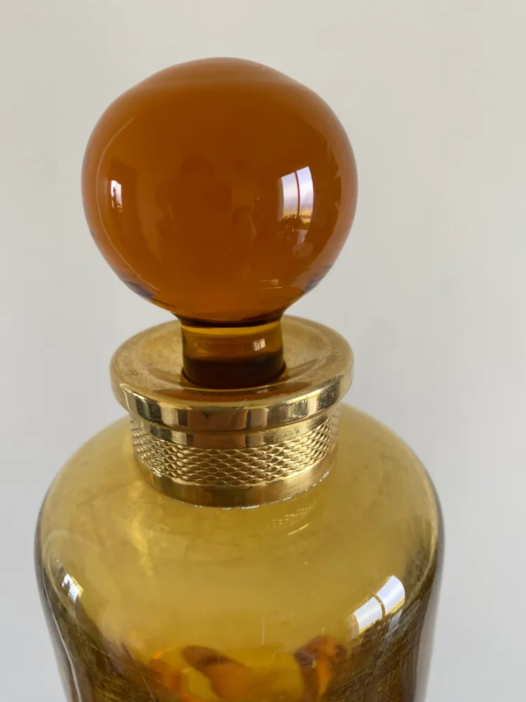 Lampe à lave Flacon de salle de bain ambre doré