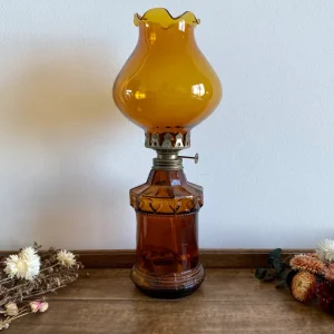 Luminaire Créatif Design Lampe à pétrole en verre marron fumé
