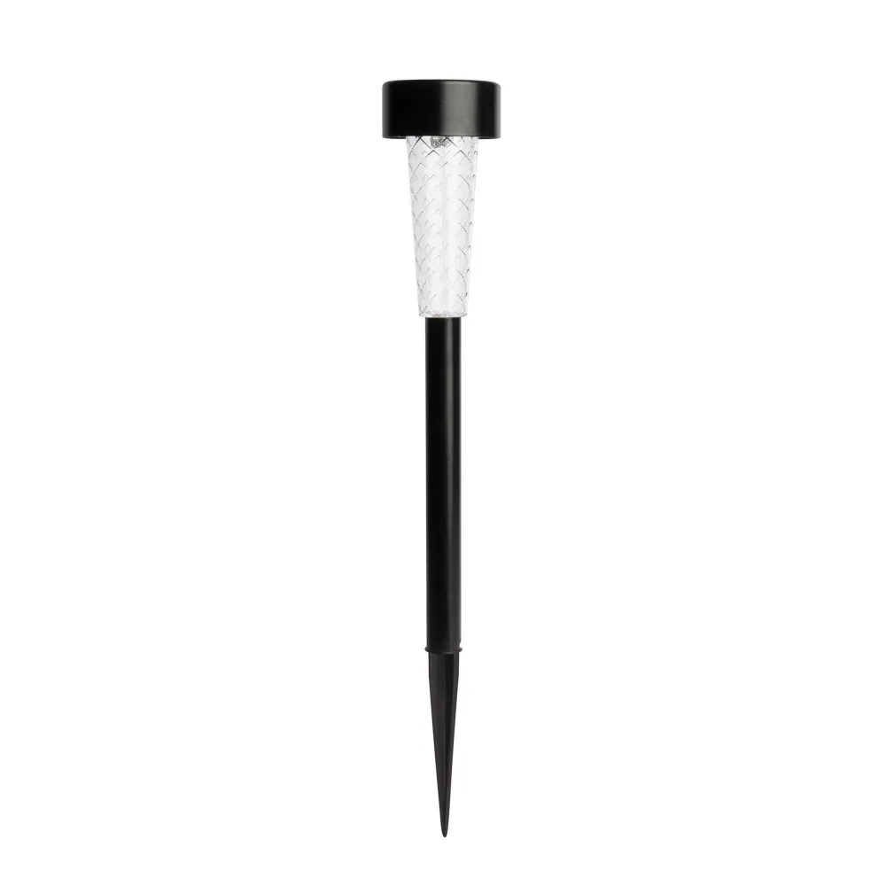 Luminaire en forme Lampe solaire pour allée avec globe en nid d'abeille, noir