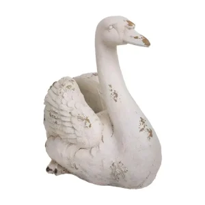 Charnière invisible Cache-pot cygne décoratif en magnésie 51x35x48h
