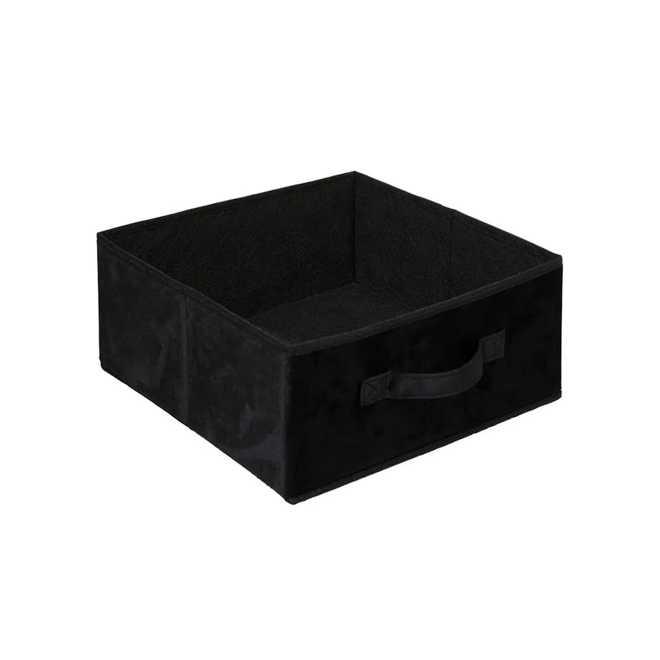 Five Velour 31 x 15cm Storage Box Noir jais