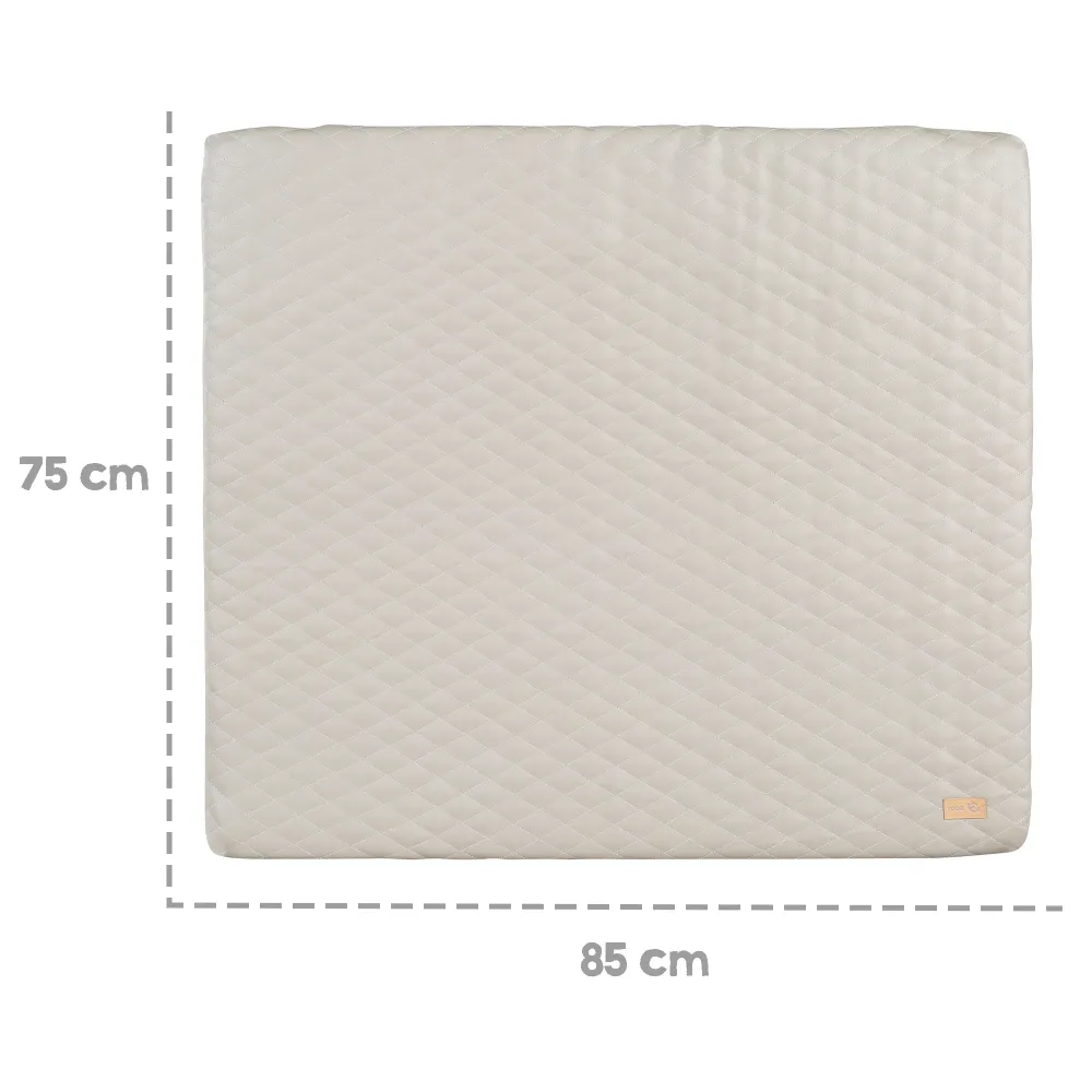 Wickelauflage 'Luxe' 85x75, abwischbares PU-Leder, Design 'Greyish gesteppt' pour assemblage de meubles