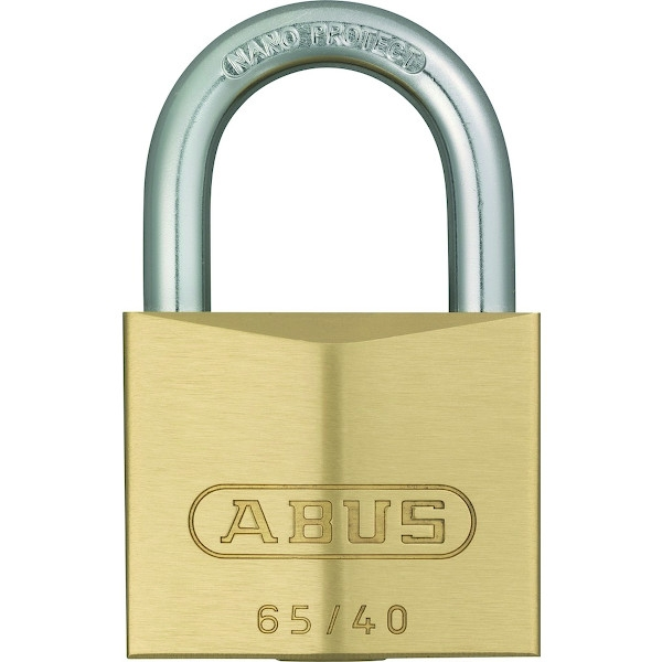 Antivol Professionnel Cadenas à majeur LAITON 65 VARIE laiton massif - Largeur du coffre : 40 mm - Hauteur de l'anse...