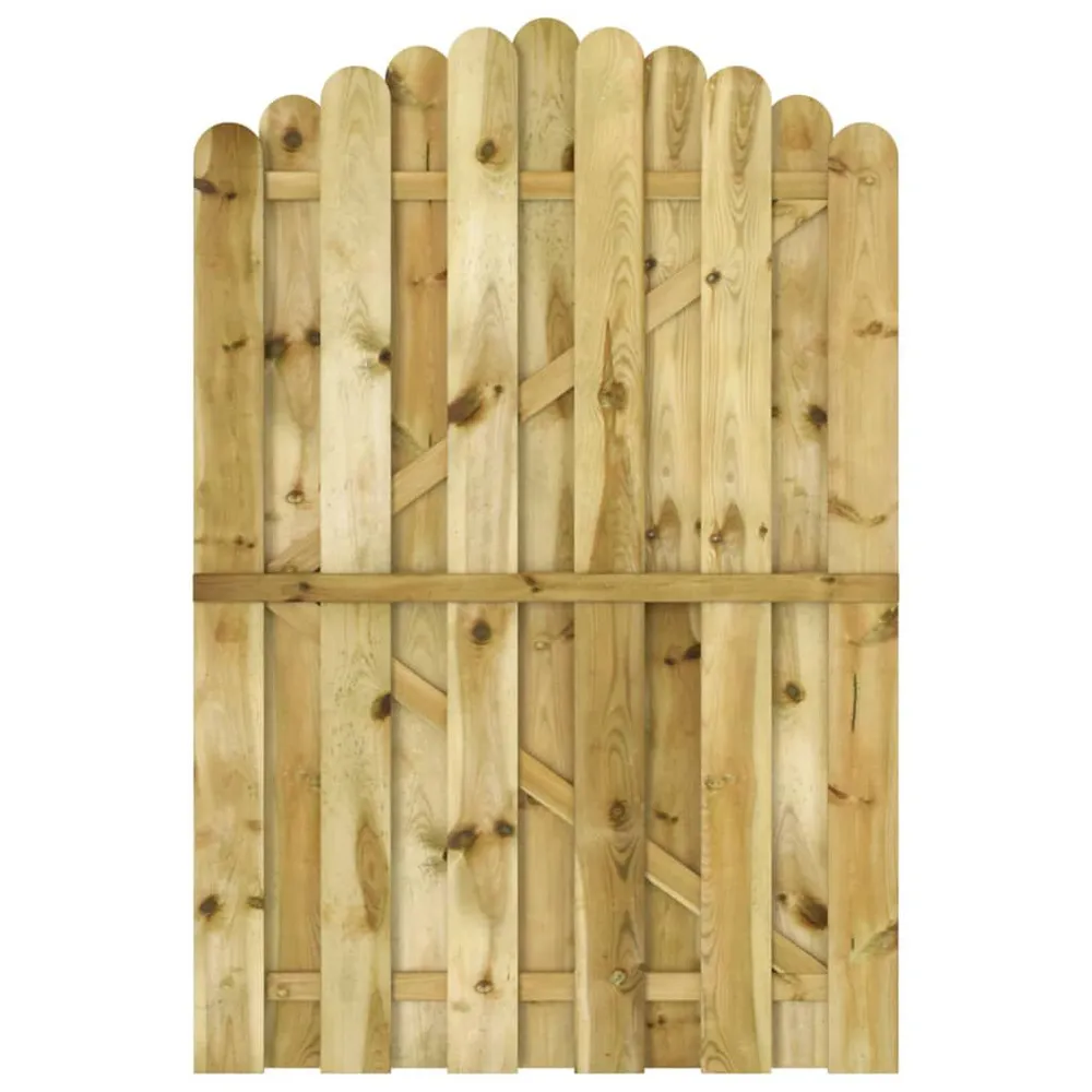 Haute Fidélité Portail de jardin Bois de pin imprégné 100x150 cm