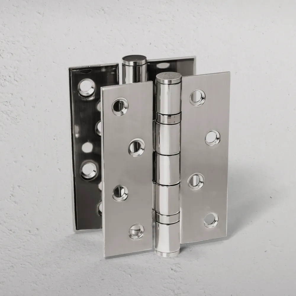 Saxon Paire de Charnières de Porte en Acier FR60 – Nickel Poli avec détecteur de mouvement