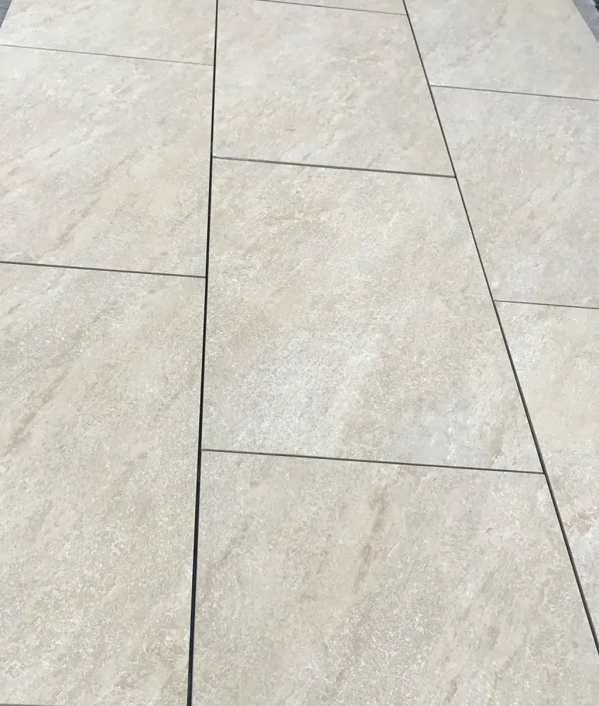 Carrelage extérieur effet pierre QUARTZITE CRÈME - 90 x 60 x 2 cm